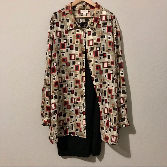 Long Button Up Artsy Shirt - Picture 3 of 7